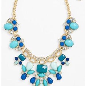 Lee by Lee Angel Capri BIB Turq Cabochon Statement Necklace NWT 115